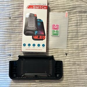 Nintendo switch protective case with screen protector.